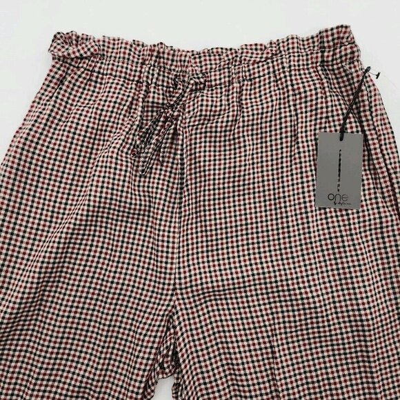 One by Chapter One Womens Pants Tie Elastic Waist High Rise Straight Leg Small - Picture 3 of 8